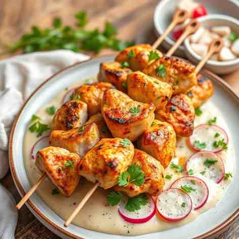 Classic Shish Taouk - Easy Grilled Chicken Skewers Recipe